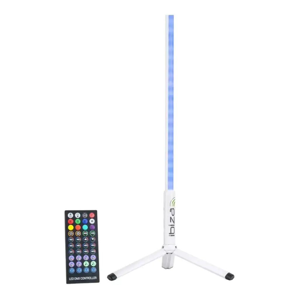 Tube Lumineux LED RGB 150cm sur pied - Design Blanc