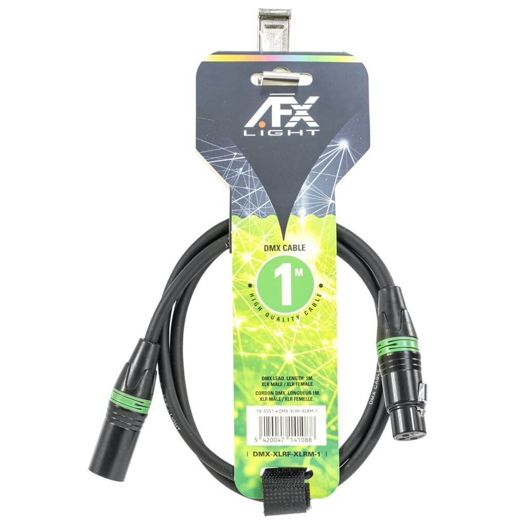 Câble DMX XLR Mâle/Femelle 1m