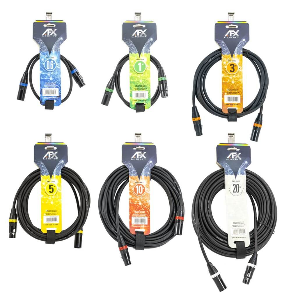 Lot De 6 Câbles Microphone XLR Mâle/femelle – 30 Cm, 6 Couleurs, Conducteur OFC, Pour Audio Professionnel
