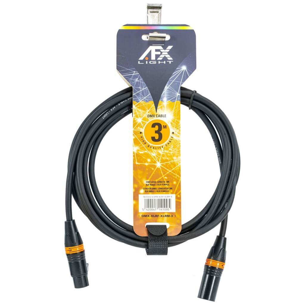 Câble DMX XLR Mâle/Femelle 3m