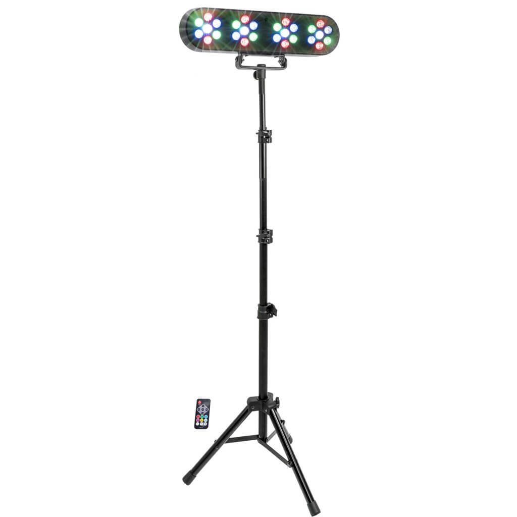 Support de Lumière 4 PAR à LED + télécommande