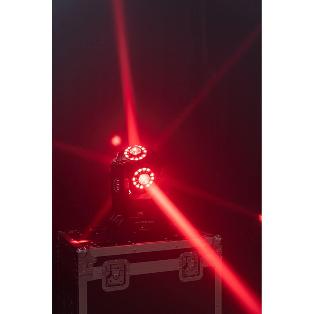 Lyre LED SATURNE 4-EN-1 avec 8 anneaux RGBW