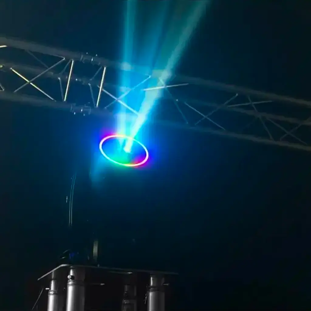 Lyre BEAM LED 100W - Double Prisme + Anneau 