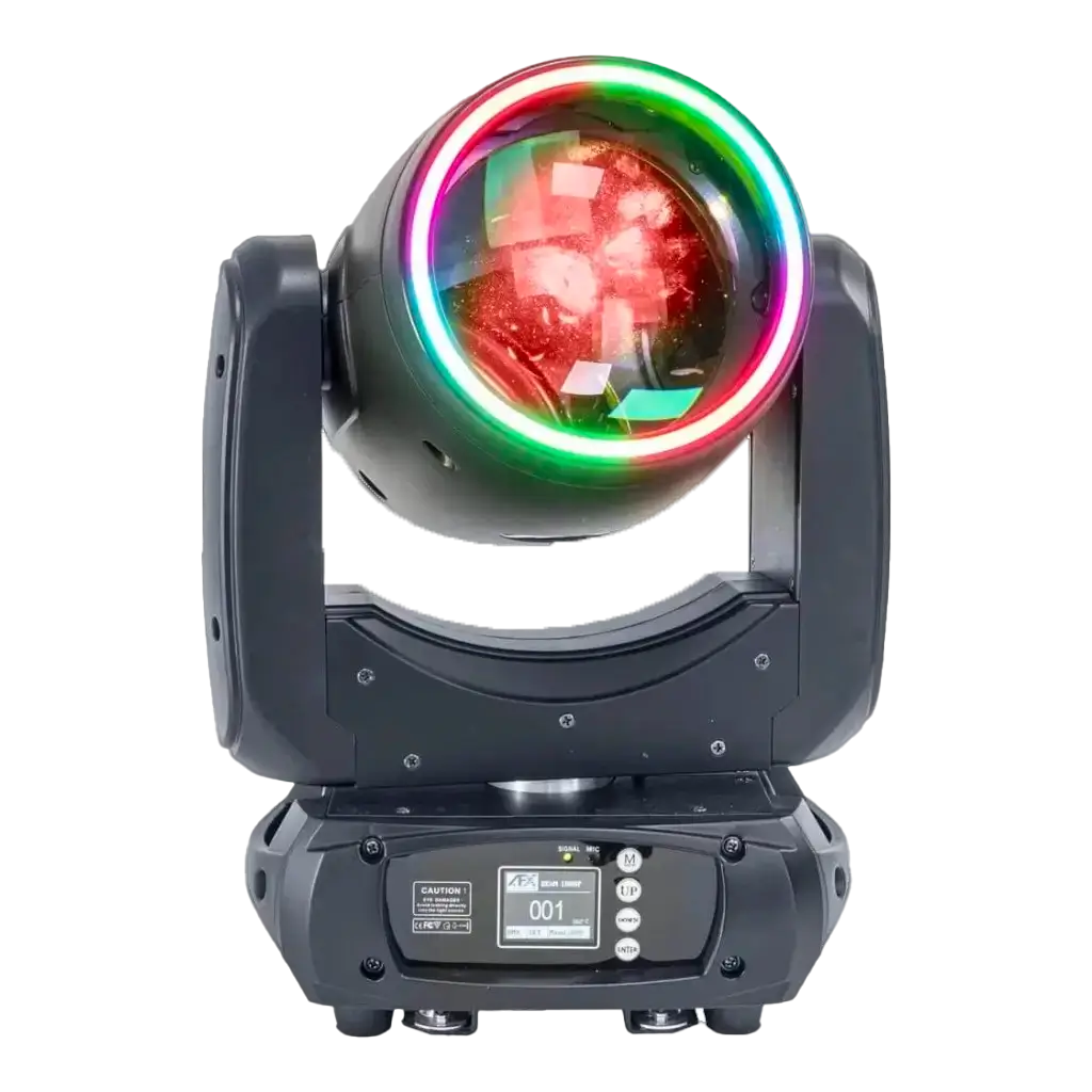 Lyre BEAM LED 100W - Double Prisme + Anneau 