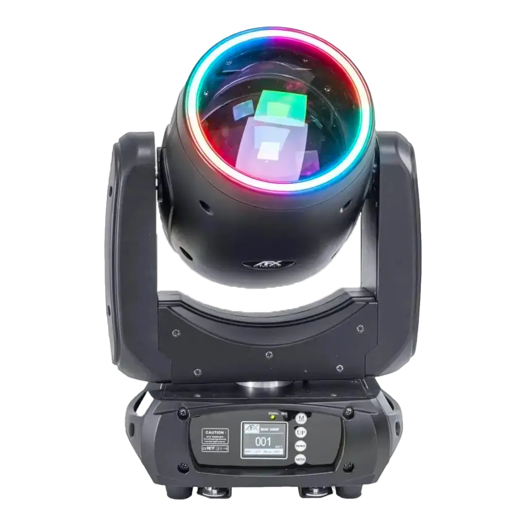 Lyre BEAM LED 100W - Double Prisme + Anneau 