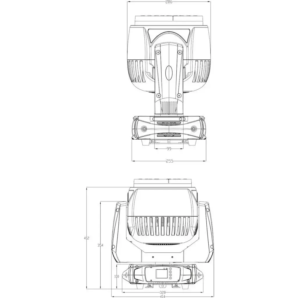 Lyre LED BEE EYE Wash/Zoom + Effets anneaux 19x40W RGBW 