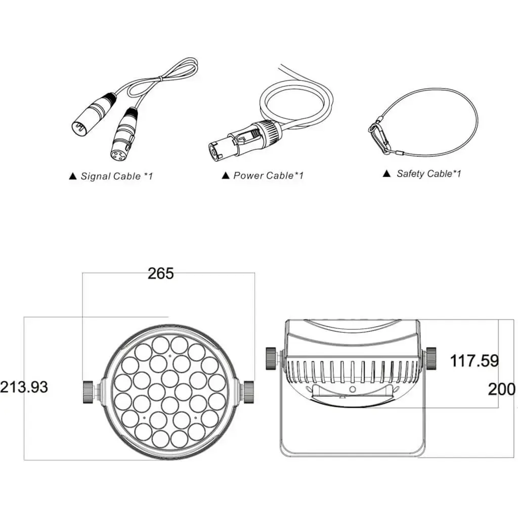 Projecteur PAR LED RGBW 28x10W avec Zoom - AFX Light 