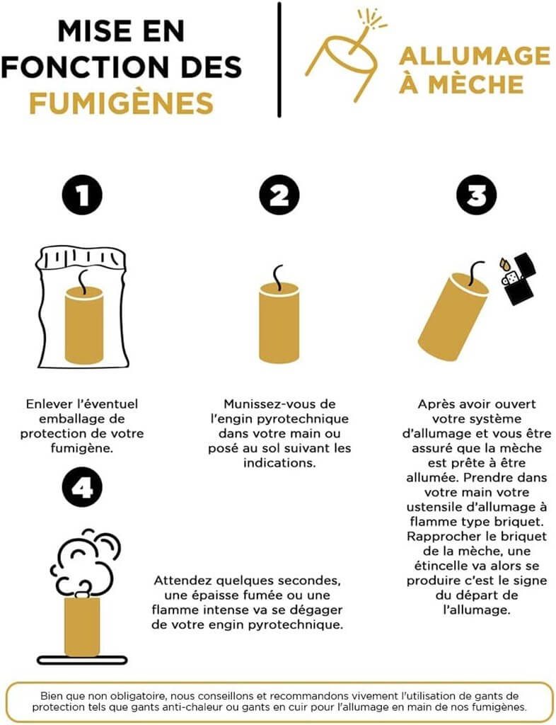 Fumigène En Pot 1 Minute Jaune - Allumage Mèche, Durée 60 Secondes - Catégorie F1