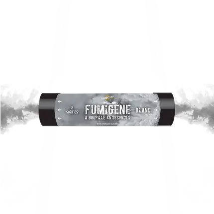 Fumigène à double sorties à main goupille 45 secondes Blanc