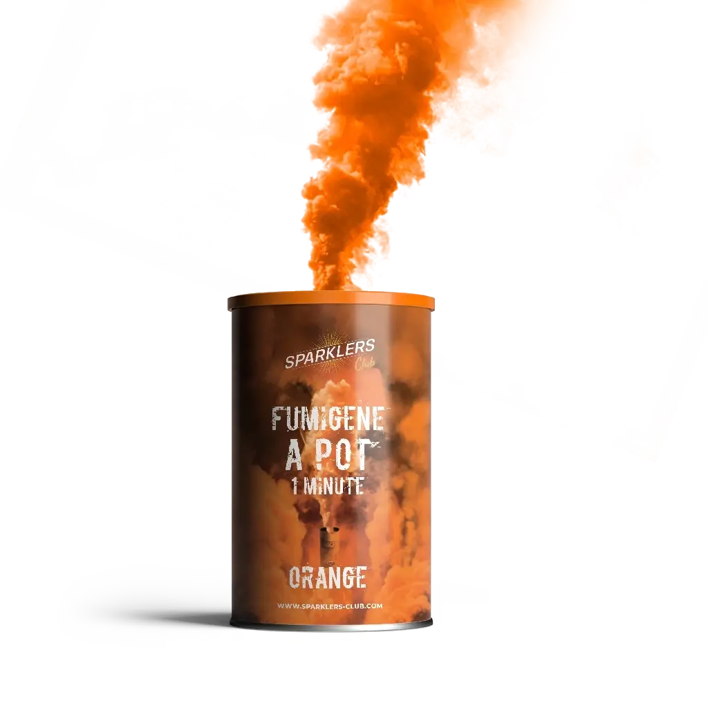 Fumigène En Pot 1 Minute Couleur Noir - Allumage à Mèche, Catégorie F1, Pour événements