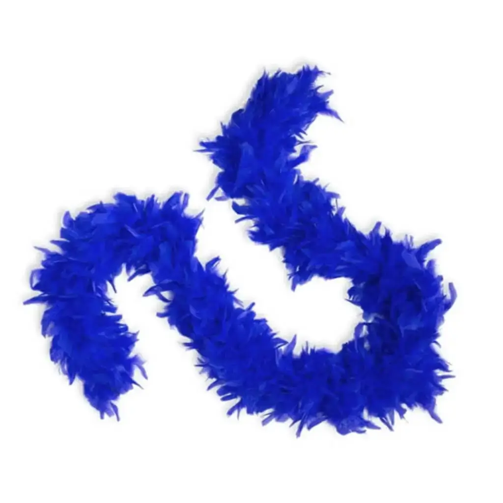 Boa di piume blu - 180 cm - Sparklers Club