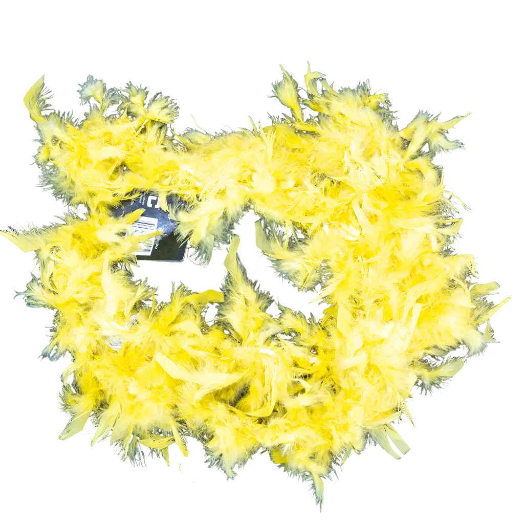 Boa en Plumes Jaune - 180 cm