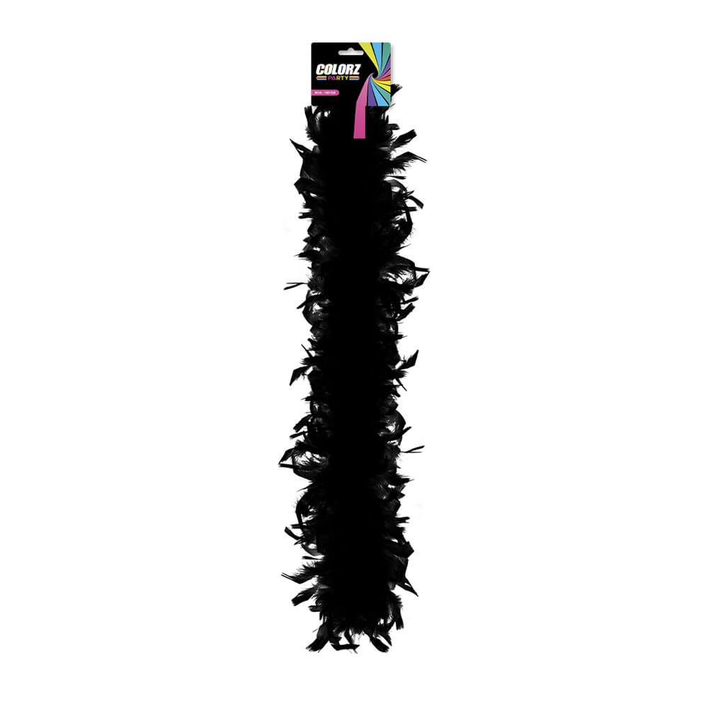Boa en Plumes Noir 180 cm Boas plumes sur Sparklers Club