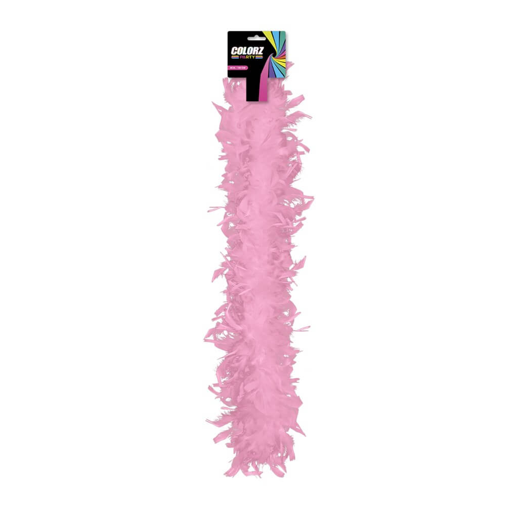 Boa en Plumes Rose Clair 180 cm Boas plumes sur Sparklers Club