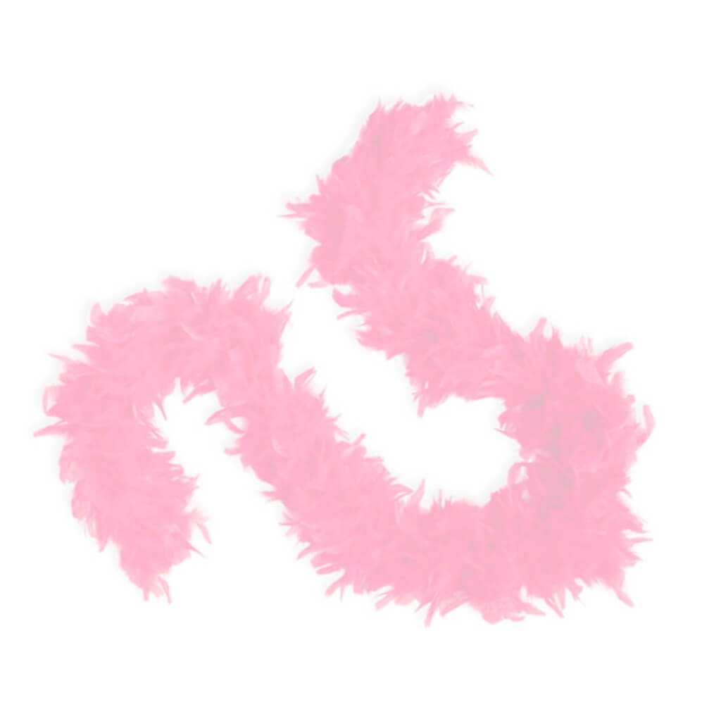 Boa en Plumes Rose Clair 180 cm Boas plumes sur Sparklers Club