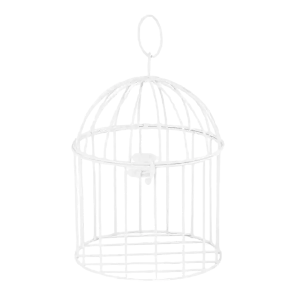 Cage à Oiseau décorative Blanche - 24cm