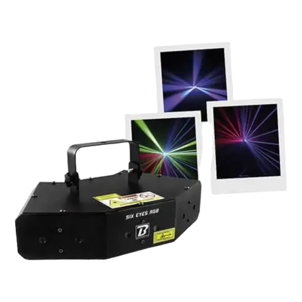 Laser Multipoint et Gobo BoomTone DJ - Six Eyes RGB