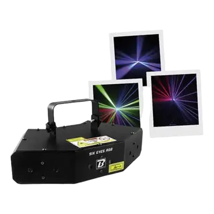 Laser Multipoint et Gobo BoomTone DJ - Six Eyes RGB