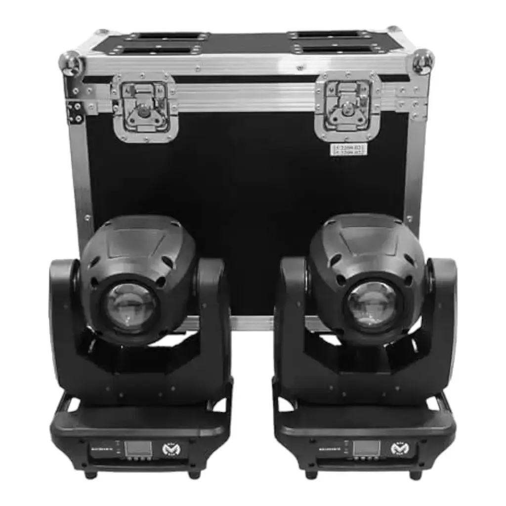 Set 2 Lyres MAC MAH BEAM 1R avec Flight Case