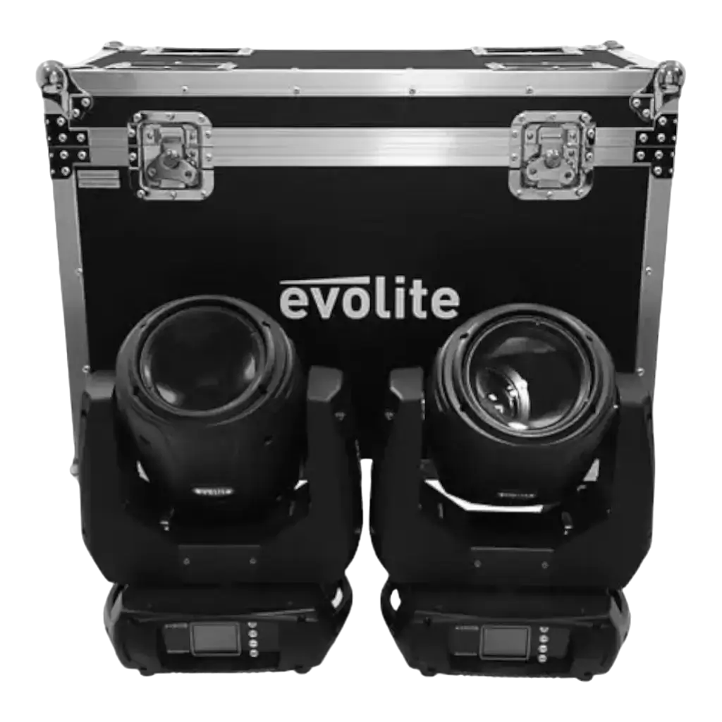 Set 2 Lyres EVO BEAM 7R avec Flight Case