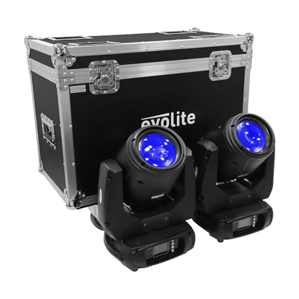 Set 2 Lyres EVO BEAM 7R avec Flight Case