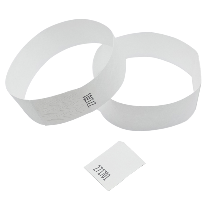 Bracelet Tyvek® Blanc Papier Sans Marquage
