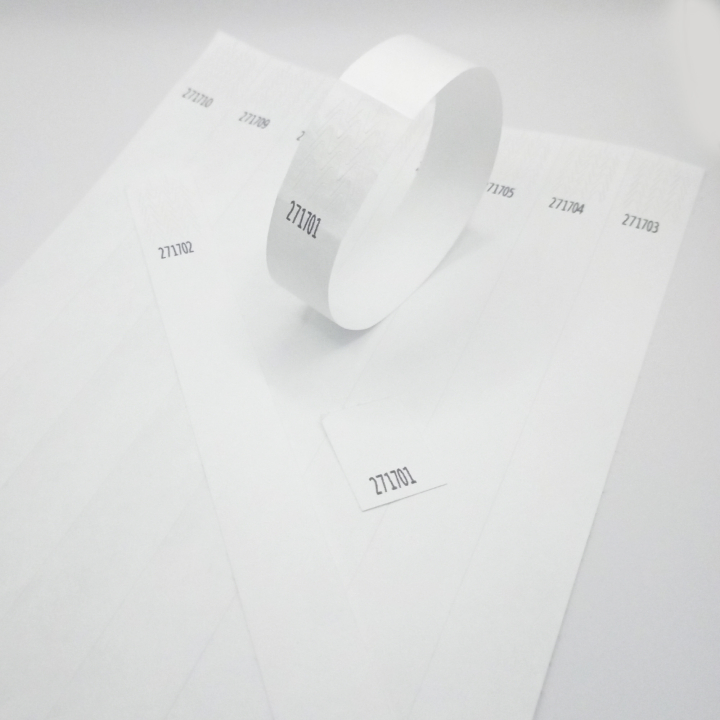 Bracelet Tyvek® Blanc Papier Sans Marquage