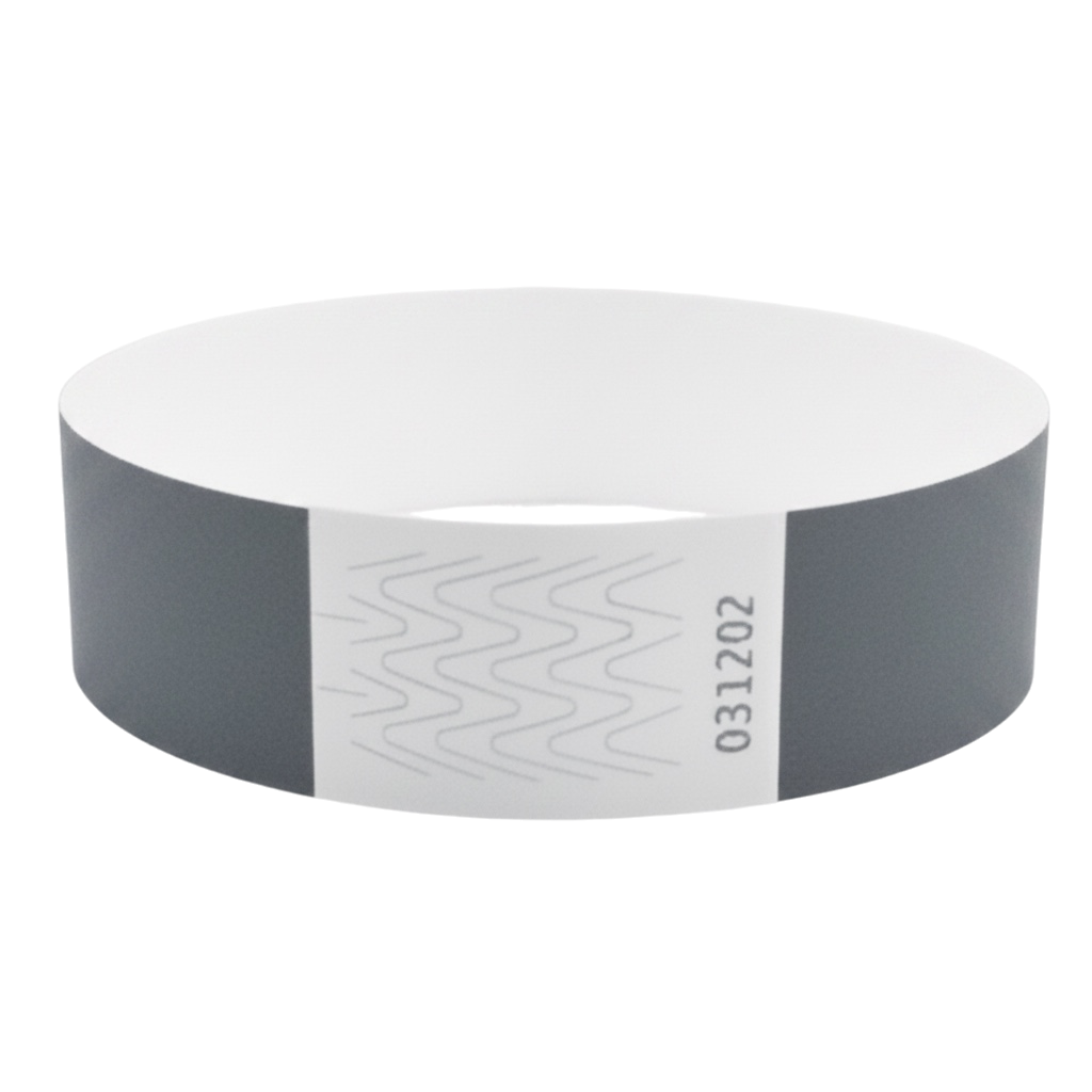 Bracelet Tyvek® Noir Papier Sans Marquage