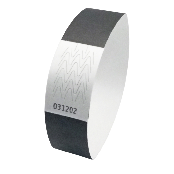 Bracelet Tyvek® Noir Papier Sans Marquage