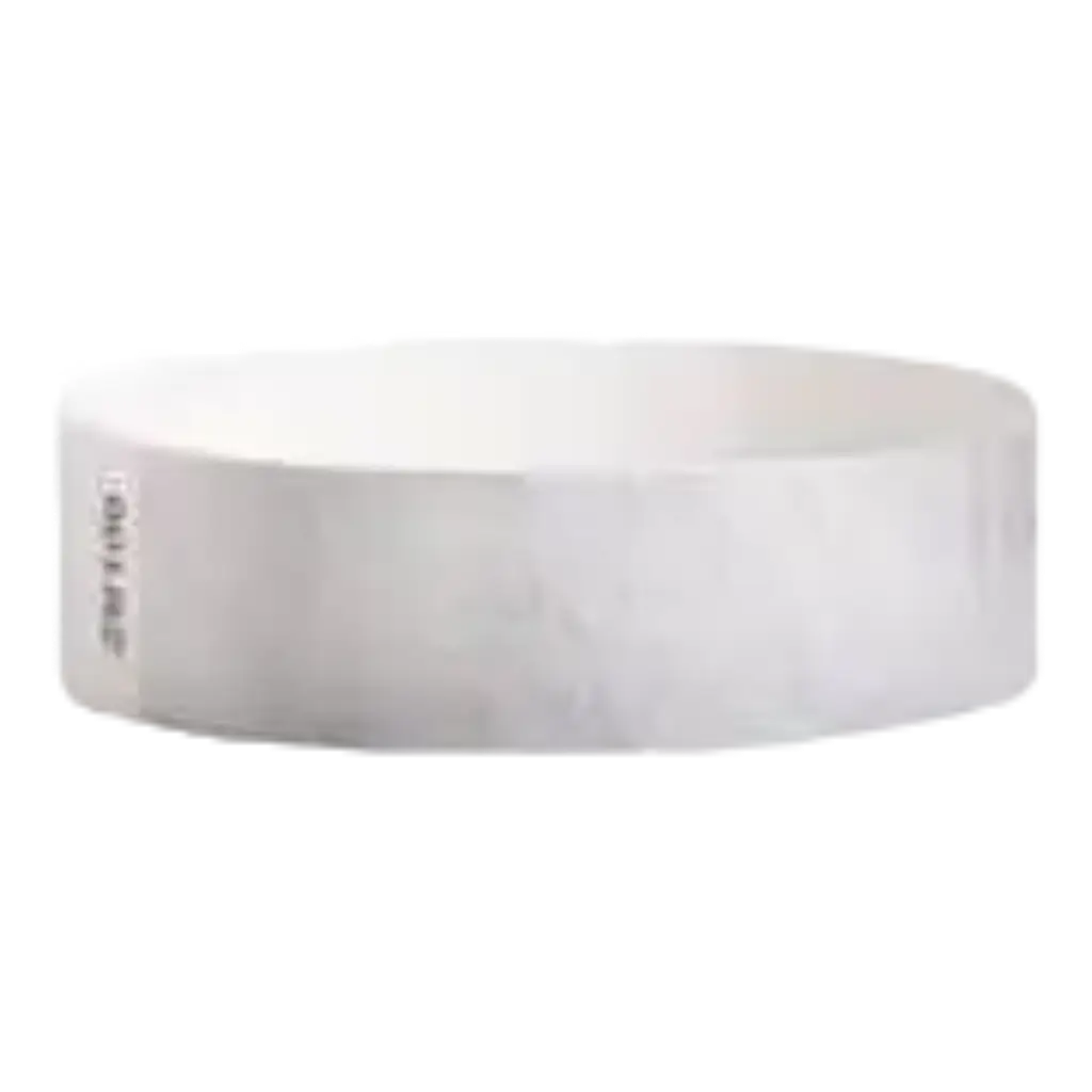 Bracelet Tyvek® Argent Papier Sans Marquage