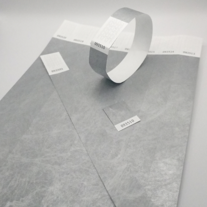 Bracelet Tyvek® Argent Papier Sans Marquage