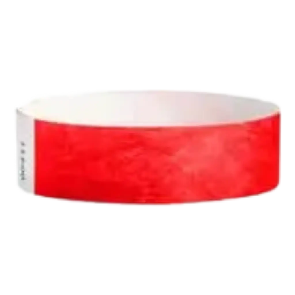 Bracelet Tyvek® Rouge Papier Sans Marquage