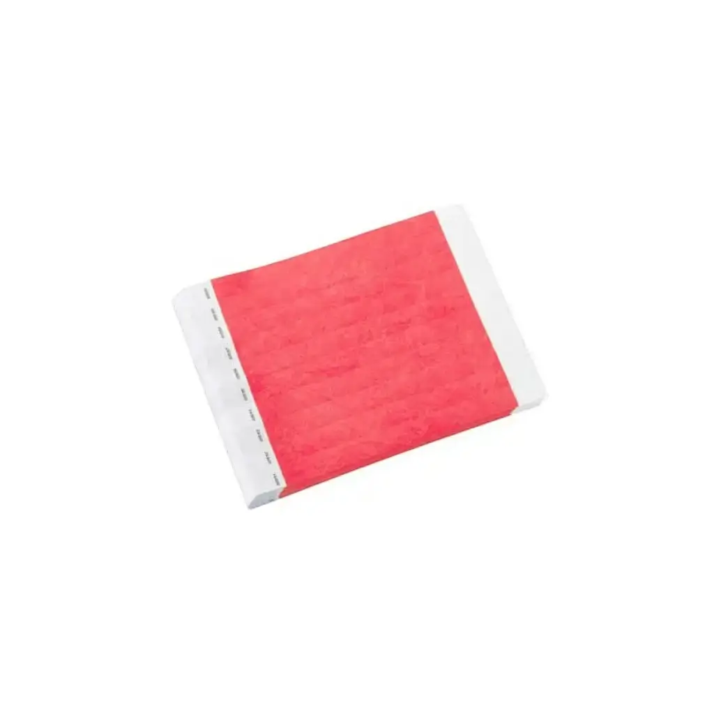 Bracelet Tyvek® Rouge Papier Sans Marquage