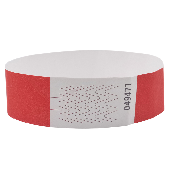 Bracelet Tyvek® Rouge Papier Sans Marquage