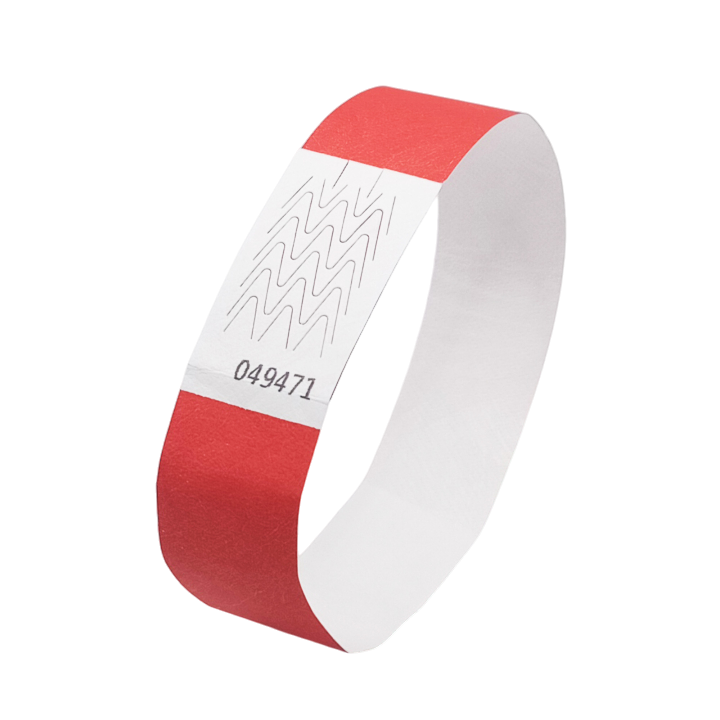 Bracelet Tyvek® Rouge Papier Sans Marquage