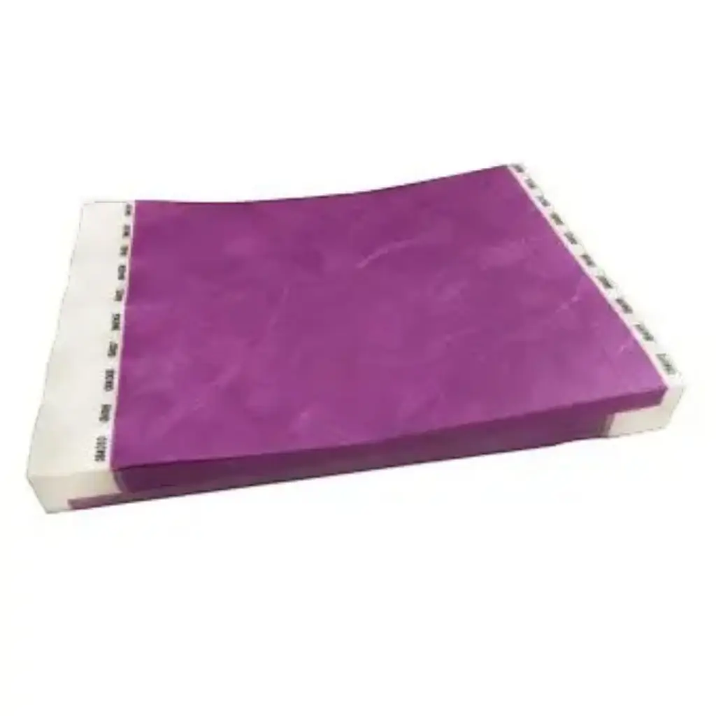 Bracelet Tyvek® Violet Papier Sans Marquage