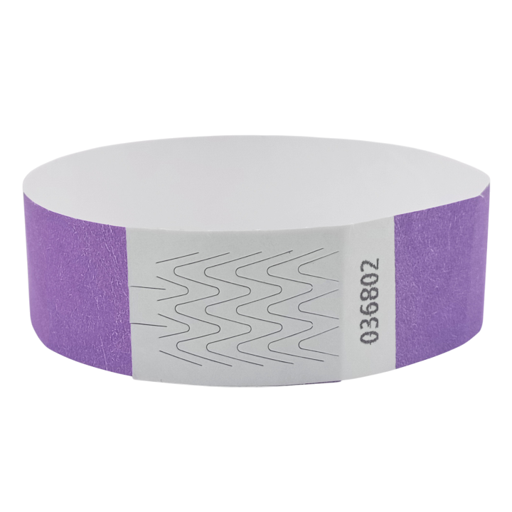 Bracelet Tyvek® Violet Papier Sans Marquage