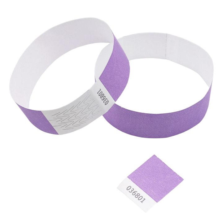 Bracelet Tyvek® Violet Papier Sans Marquage