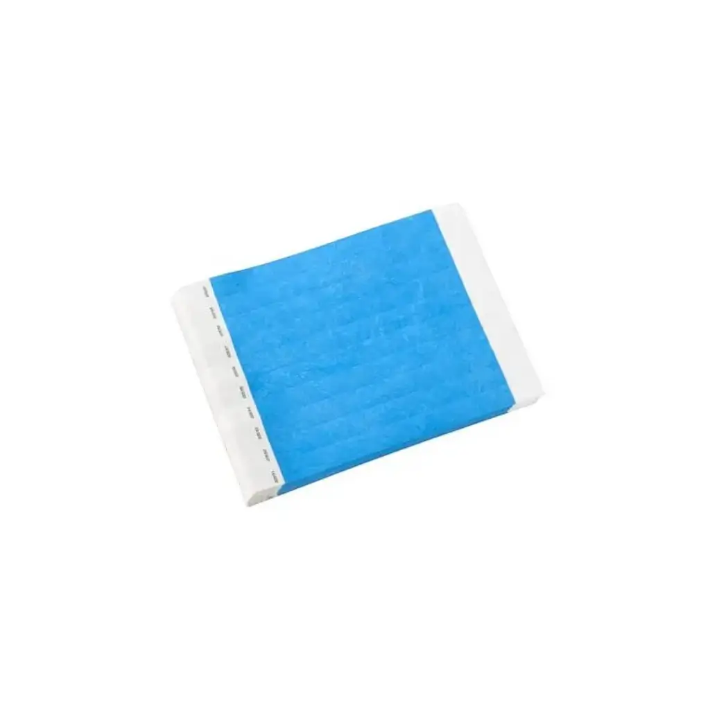 Bracelet Tyvek® Bleu Papier Sans Marquage