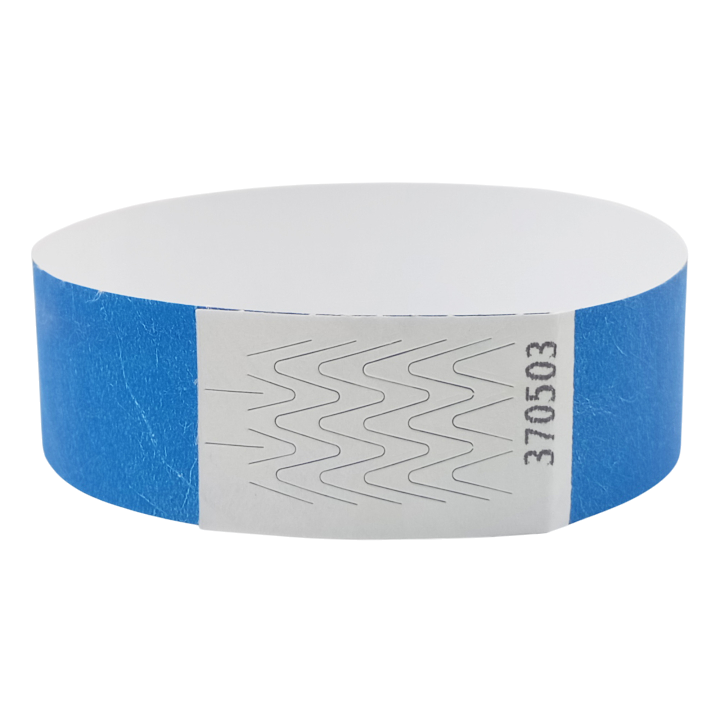 Bracelet Tyvek® Bleu Papier Sans Marquage