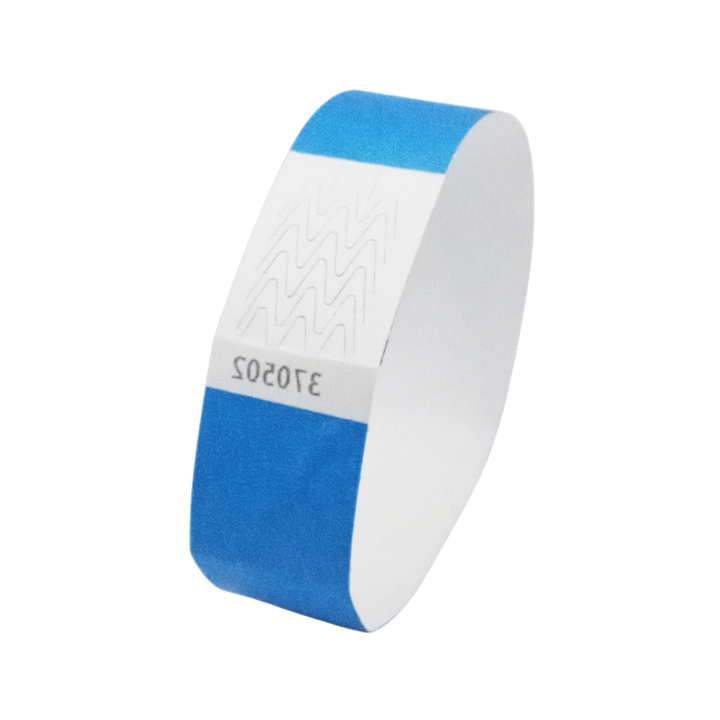 Bracelet Tyvek® Bleu Papier Sans Marquage