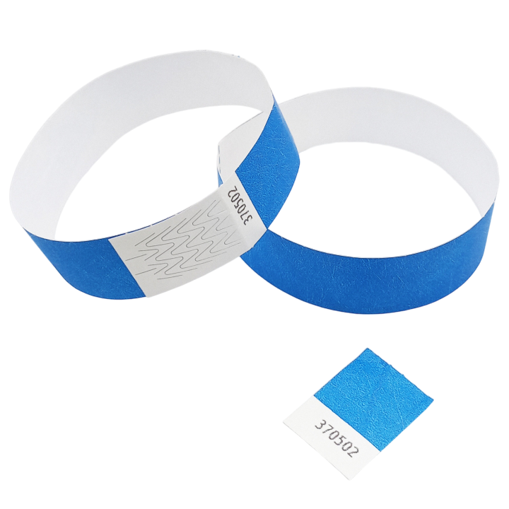 Bracelet Tyvek® Bleu Papier Sans Marquage