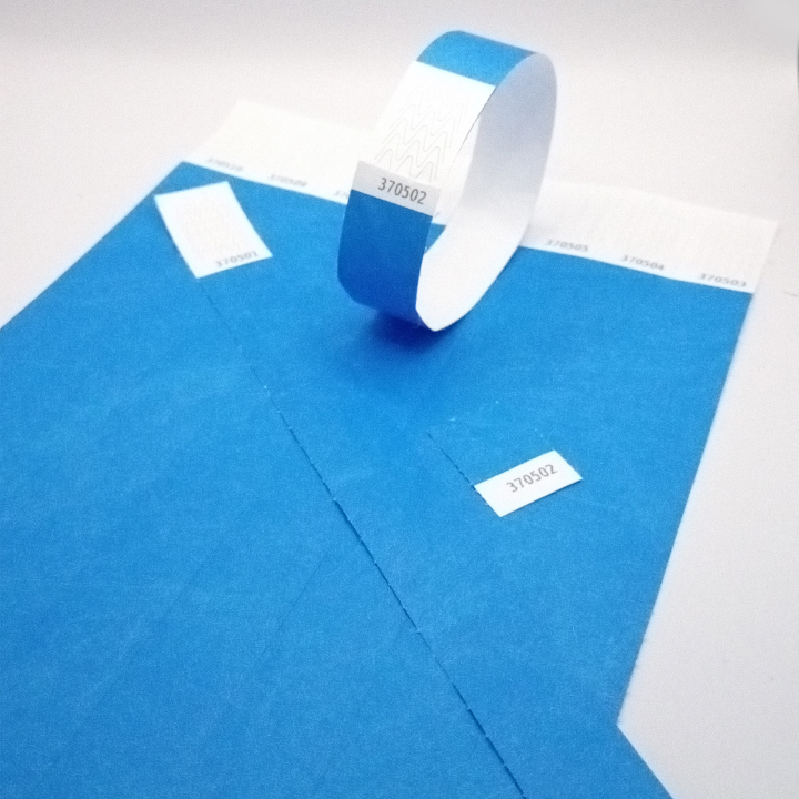 Bracelet Tyvek® Bleu Papier Sans Marquage