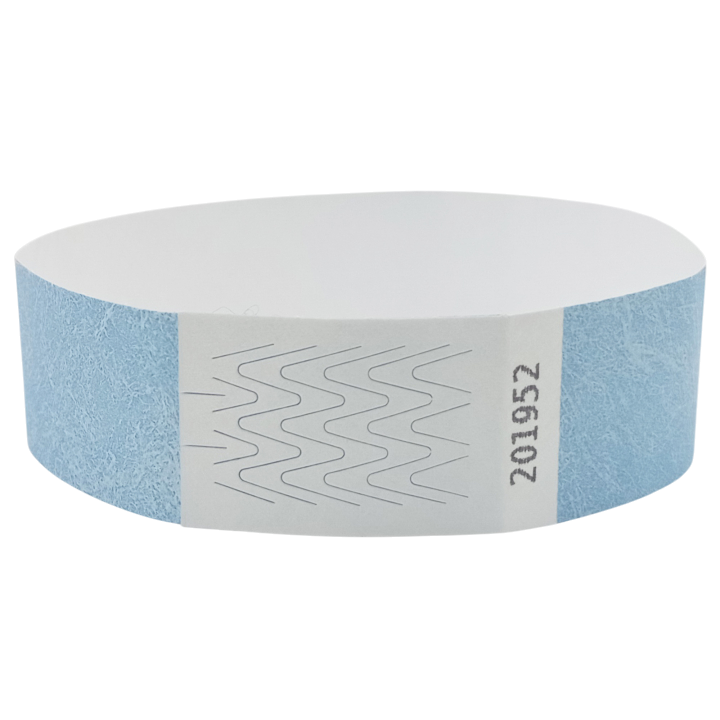 Bracelet Tyvek® Bleu Clair Papier Sans Marquage