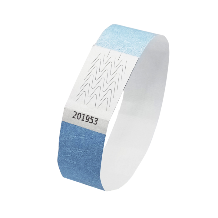 Bracelet Tyvek® Bleu Clair Papier Sans Marquage