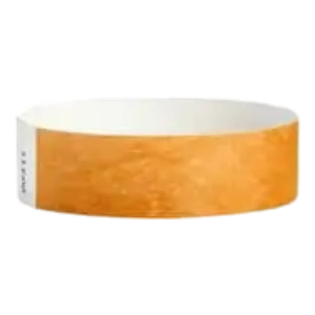 Bracelet Tyvek® Orange Fluo Papier Sans Marquage