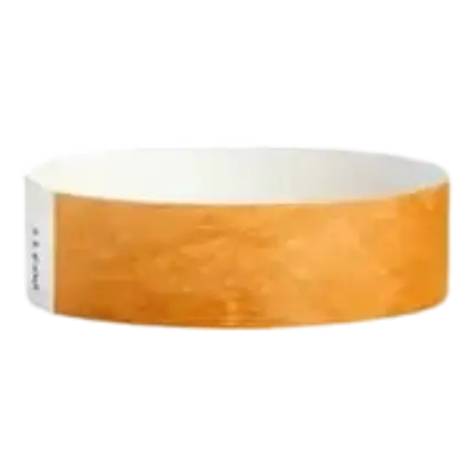 Bracelet Tyvek® Orange Fluo Papier Sans Marquage
