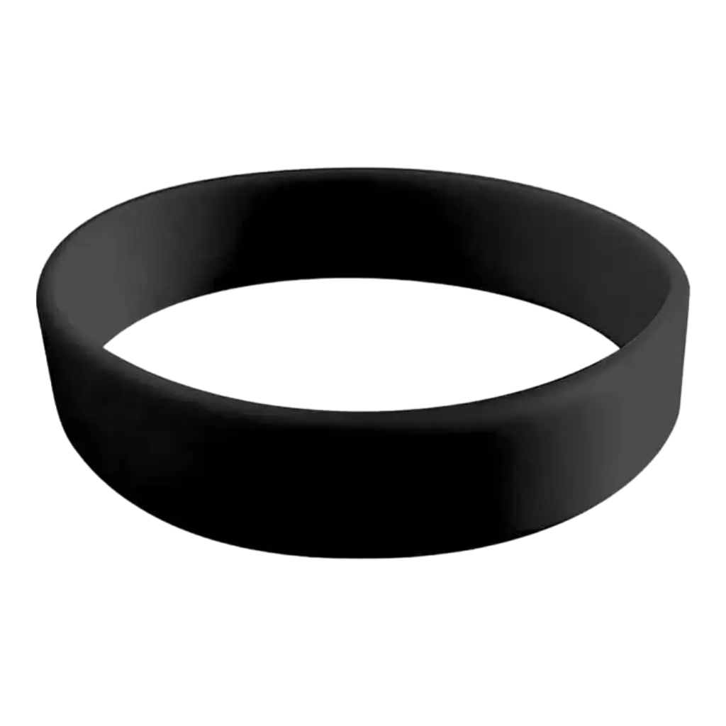Bracelet Silicone Noir Sans Marquage Adulte
