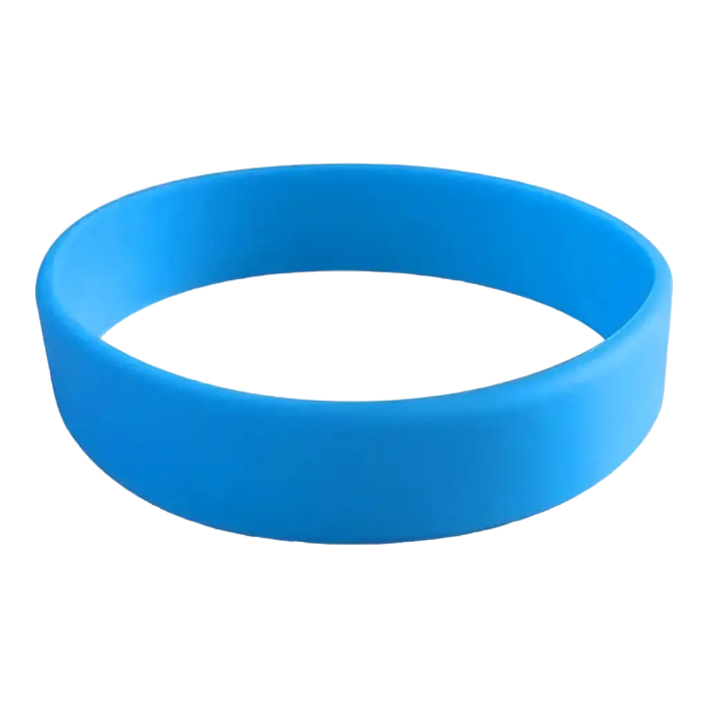 Bracelet Silicone Bleu Sans Marquage Adulte