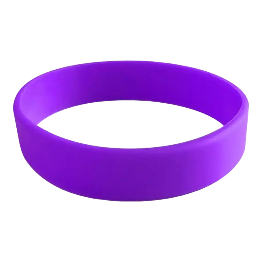 Bracelet Silicone Violet Sans Marquage Adulte